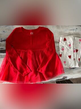 NWOT Carter’s Toddler Girl Valentine’s Day Outfit Set 4T